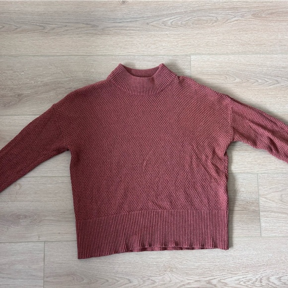 Aritzia Wilfred Women’s Silk & Cashmere terracotta sweatshirt Size 2 extra small - Picture 3 of 5